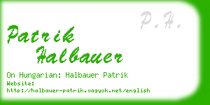 patrik halbauer business card